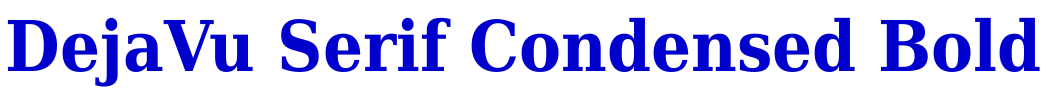 DejaVu Serif Condensed Bold шрифт